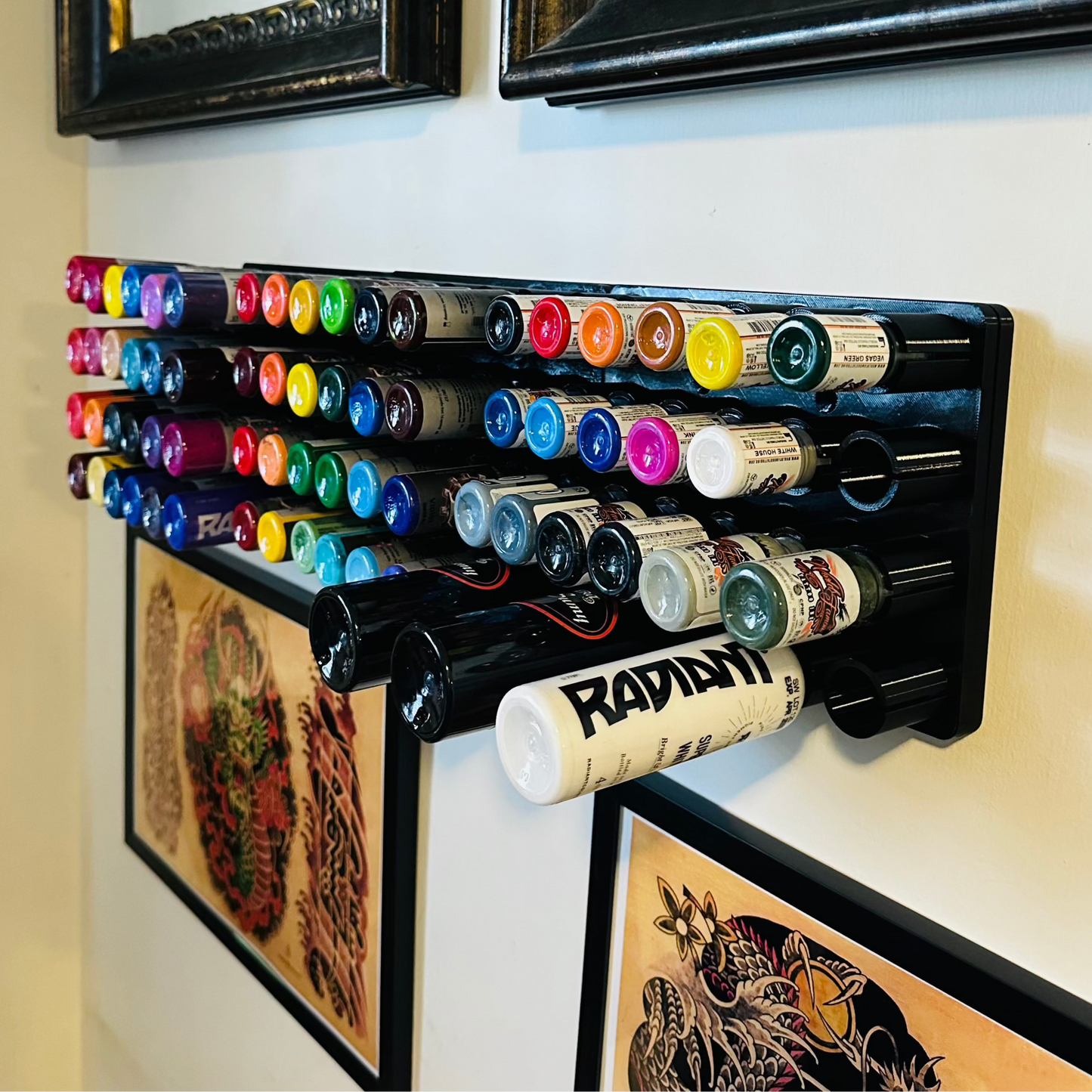 Mountable/Magnetic Tattoo Ink Storage Rack